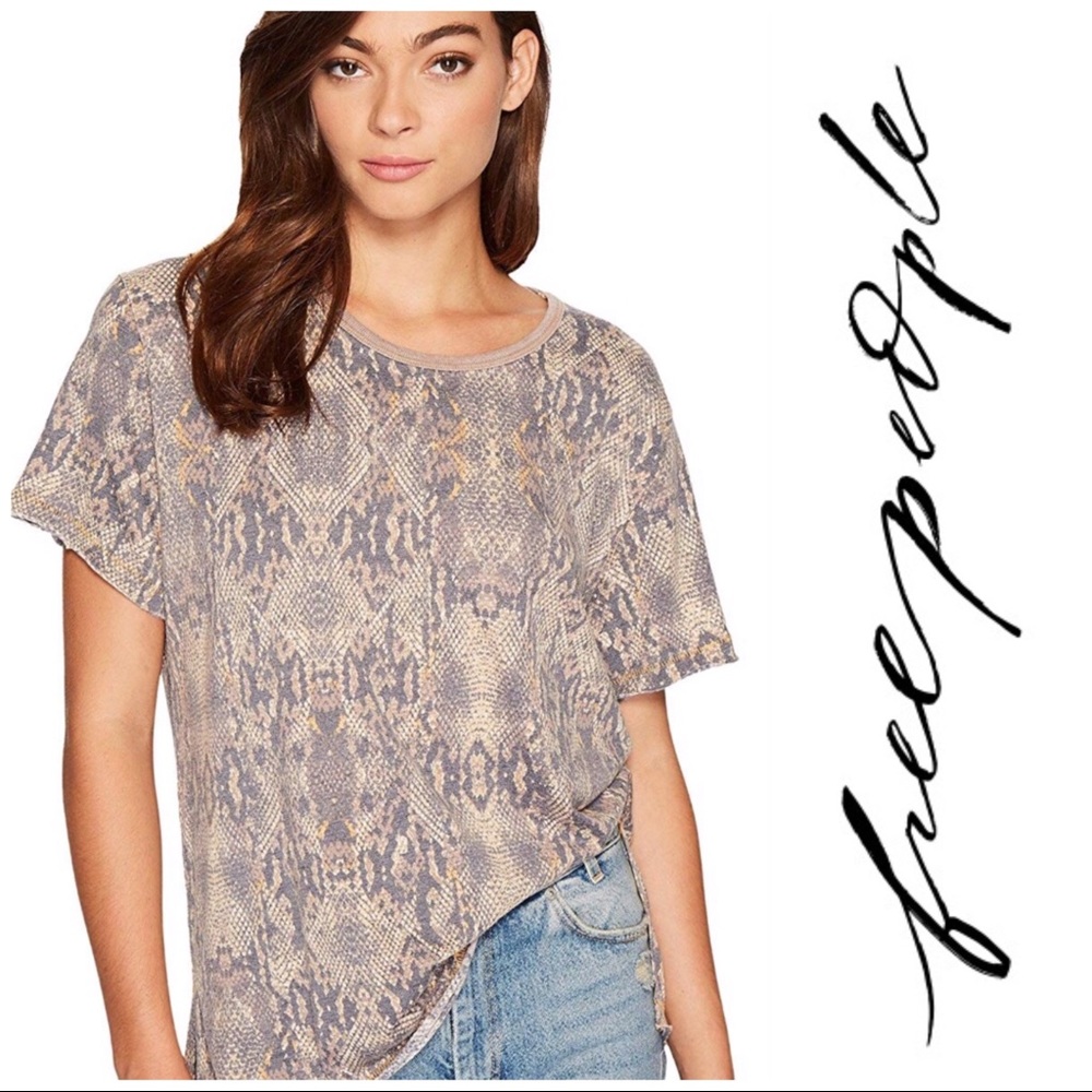 Free people print me perfect short sleeve tee